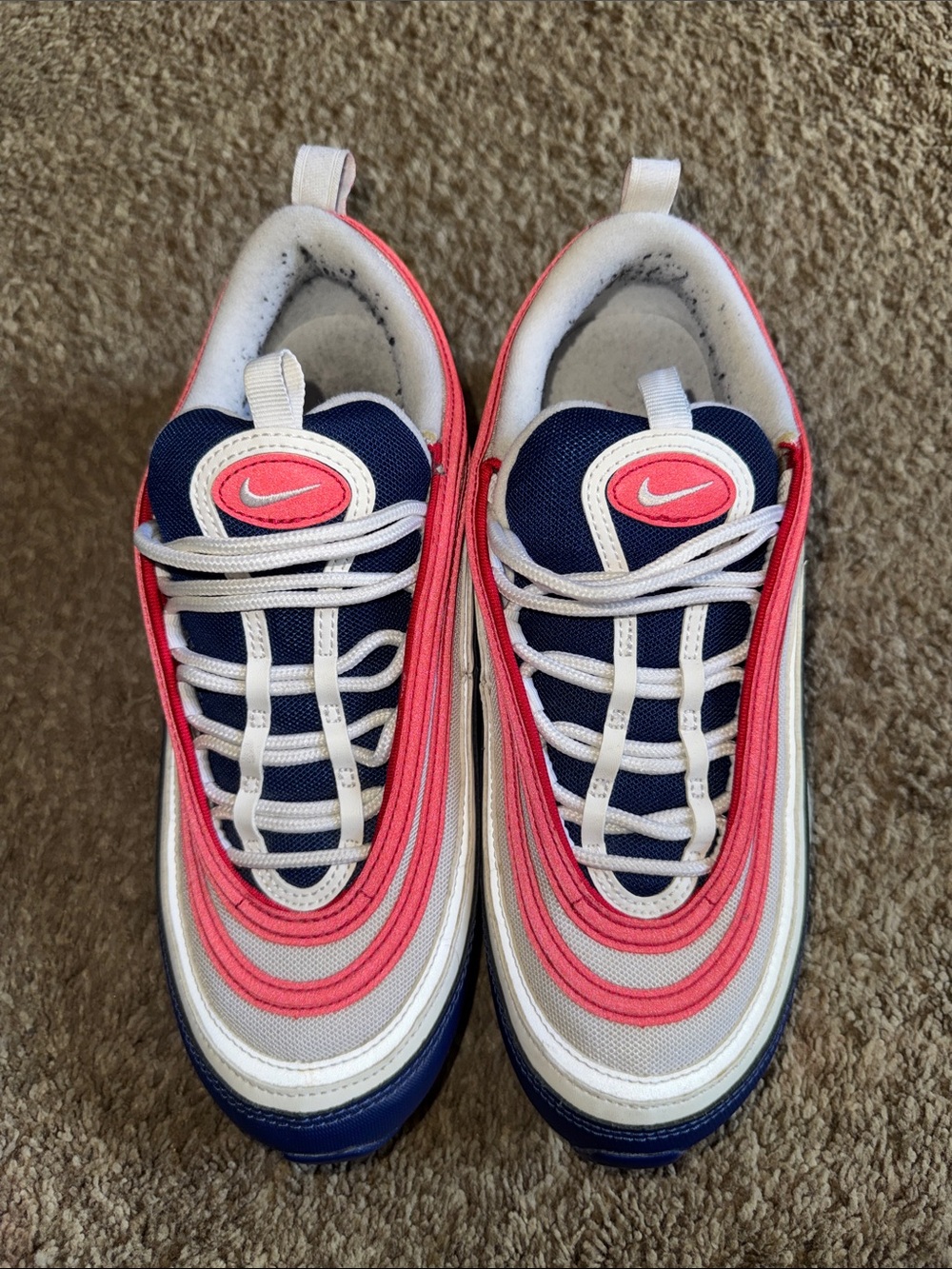 AirMax 97 Nike Navy, Red and White Sneakers